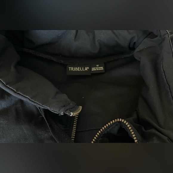 Tribella Women’s Black Lightweight Zippered Utility Jacket w/Pockets; Size 12 - Picture 3 of 13